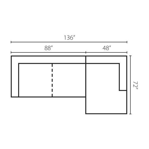 Joss & Main Melanie 136" Wide Right Hand Facing Sofa & Chaise & Reviews Wayfair